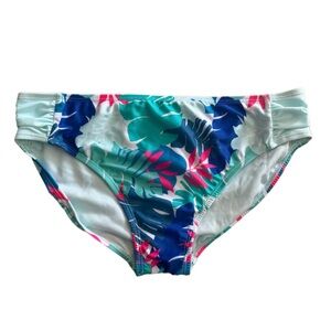 Wonder Nation Kids Leaf Print Swim Bottoms - Teal, Navy & Pink Size XXL (18)